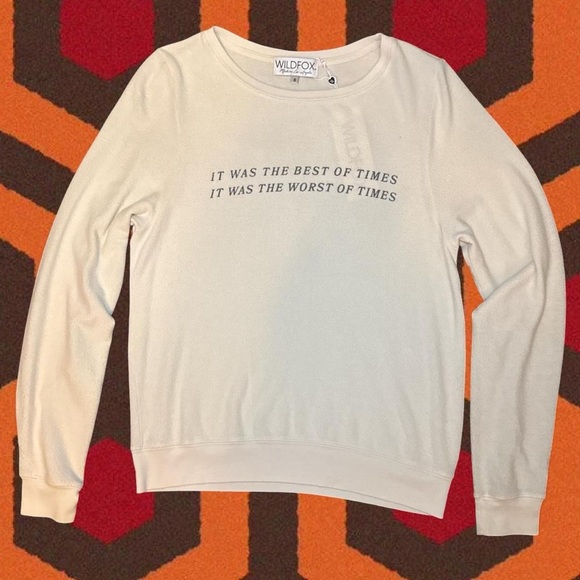 NWT Wildfox Best of Times Baggy Long Sleeve Jumper - Picture 3 of 6